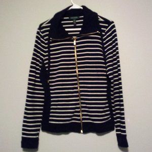 LAUREN RALPH LAUREN L/S FULL ZIP SWEATER